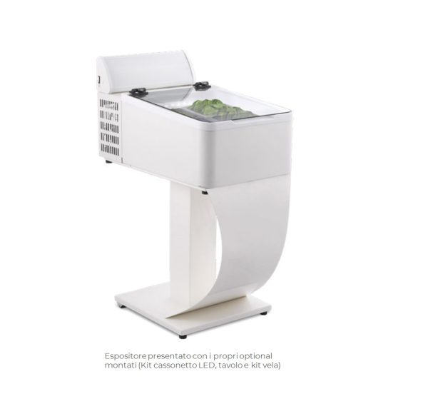 MINI CREAM  2V|3V|2V LED|3VLED - Espositore da banco per gelato mantecato e su stecco - immagine 7